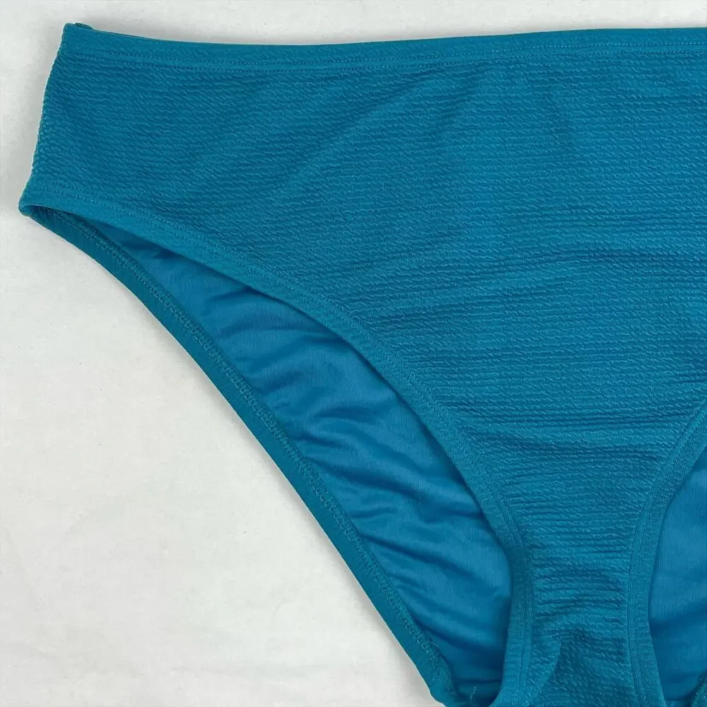Andie Swim Womens Bikini Bottoms XXL Swimsuit Ripple Azure Blue NWT